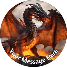 Dragon Fantasy Personalised Cake Toppers Edible Icing Wafer Decor Bday Party DND