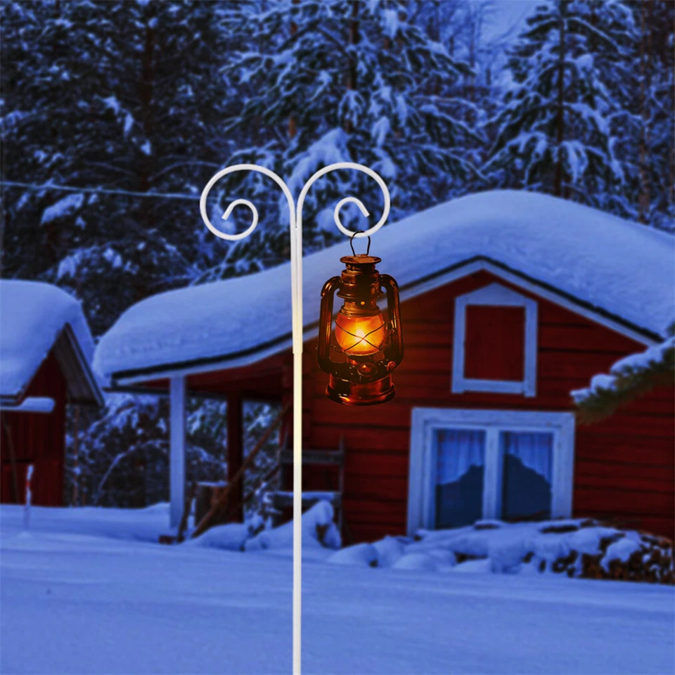 2 Ganchos Extra Altos Jardín Boda Pastor Estaca Césped Lanter Flor Luz Colgante Foto 2 de 4