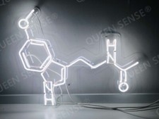 Organic Chemistry Melatonin Molecule Neon Sign Lamp Light 20"x16" With Dimmer VH