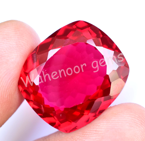 39.05 Ct Natural Blood Red Ruby Cushion Certified Mozambique Stunning Gemstone - Picture 2 of 5