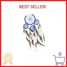 DreamCatcher  Blue DreamCatcher with Feathers  Approx 3.5 Diameter 1 Foot Long