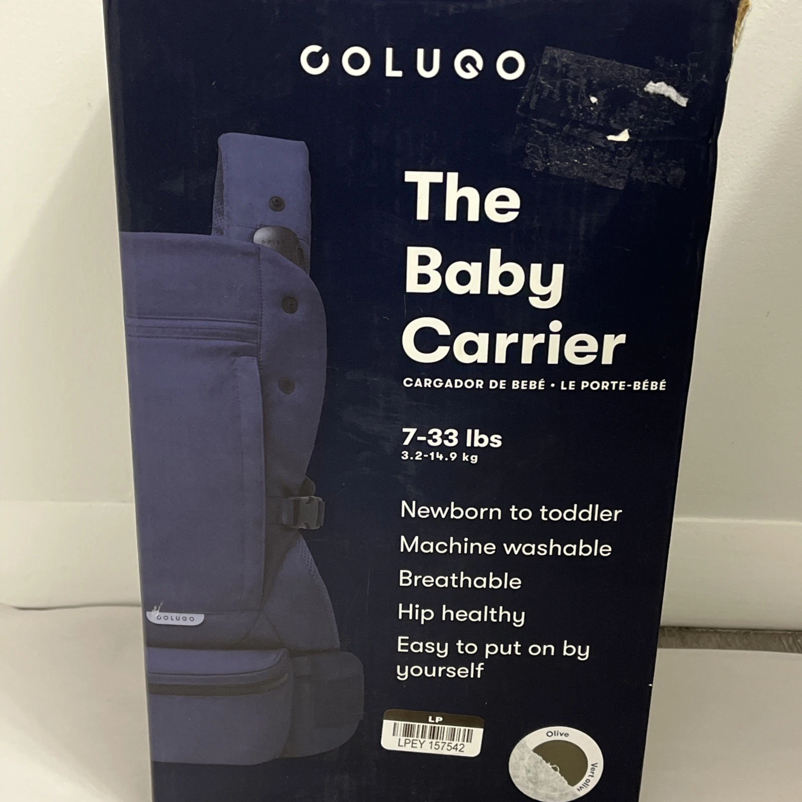 Colugo Baby Carrier 7-33 pounds newborn to toddler - olive green