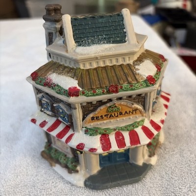 Cobblestone Corners 2004 Restaurant Windham Heights 65909R Christmas Snow Caps