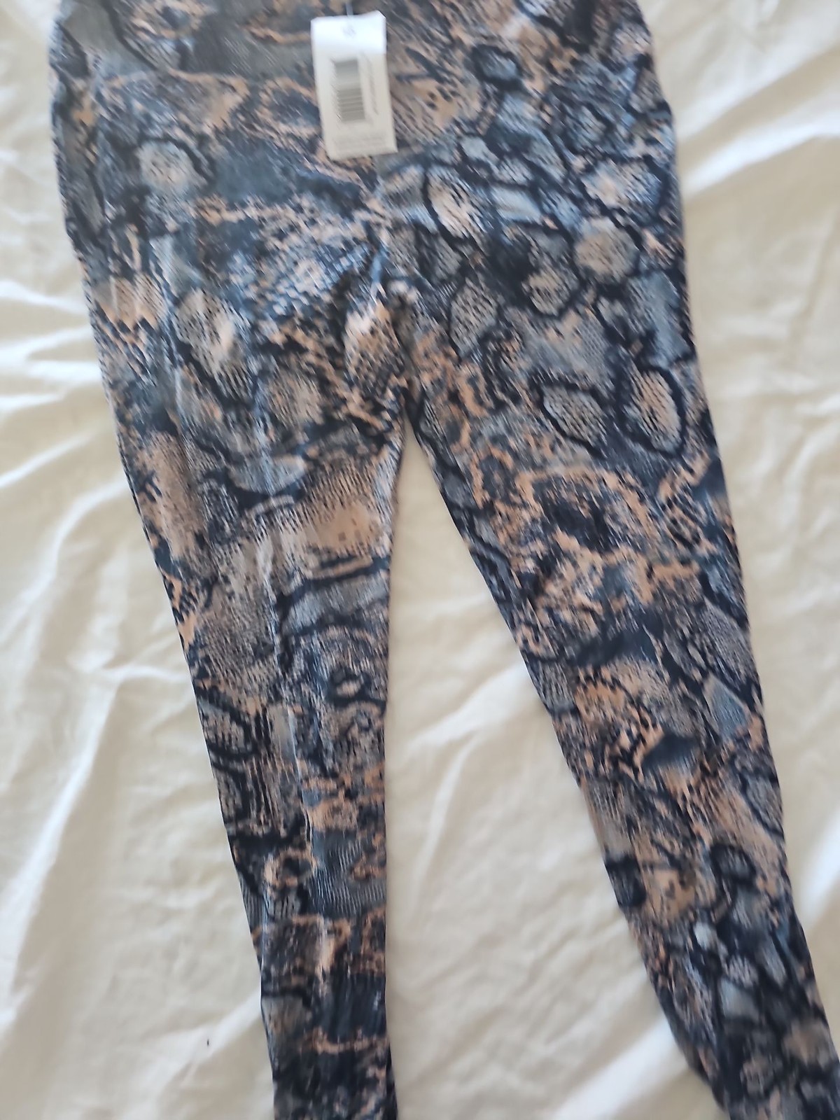 Papaya Matalan Snakeskin Print Leggings Size 10 NWT image 2