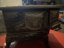Vintage Miniature Cast Iron Toy Stoves    Crescent     Queen  with Accessories