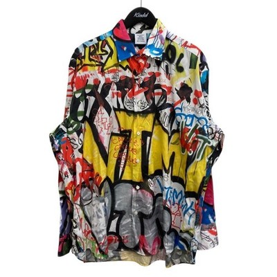 VETEMENTS Multicolor Cotton Graphic Shirt, Size: S