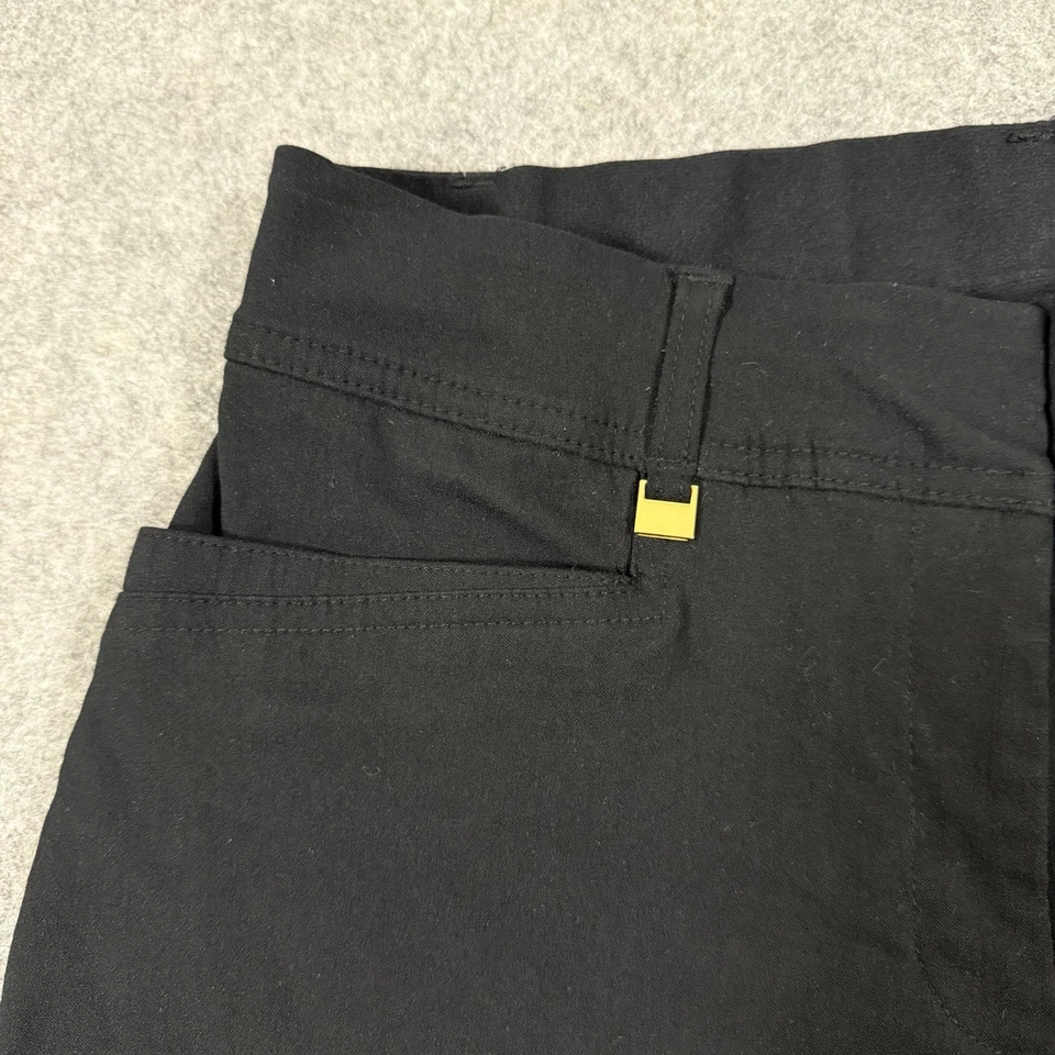 JM Collection 女式中腰直筒裤 6 码(实际 30x29)黑色 — 第 3/4 张图片