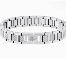 LACOSTE Armband Edelstahl Farbe Silber Unisex Deal als Geschenk Neu