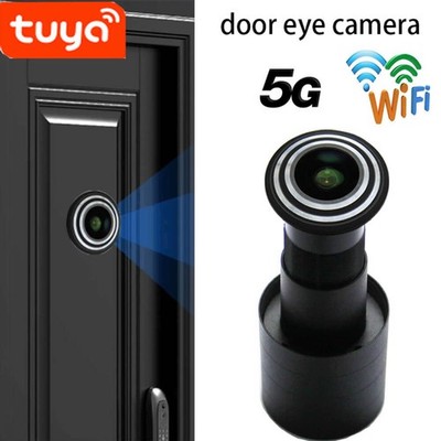 Tuya WIFI 2.4G/5G Smart  Peephole Camera 180° Wide Angle Lens Two-way Voice