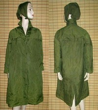 GRÜNER REGENMANTEL - RAINCOAT - NYLON - VINTAGE - IMPERCASTEL - HELION - GR. M-L