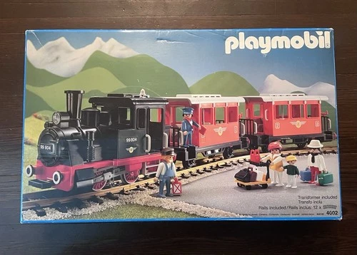 Vintage PLAYMOBIL Train Set & Track + Original Box