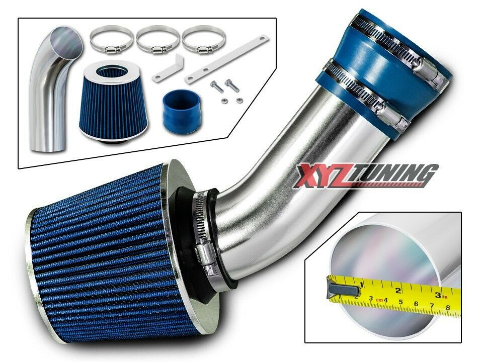 BLUE Short Ram Air Intake + Filter For 98-03 CLK/E/ML 320/98-02 e 430/97 e 420