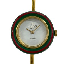 Gucci White Bezel Watch Unisex Bangle Bracelet S426001