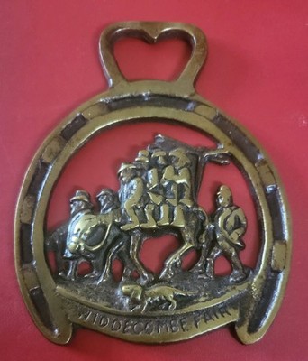 Vintage Pferd Messing Lucky Widecombe Kirmes gut gegossen super Details 50er Jahre sehr guter Zustand