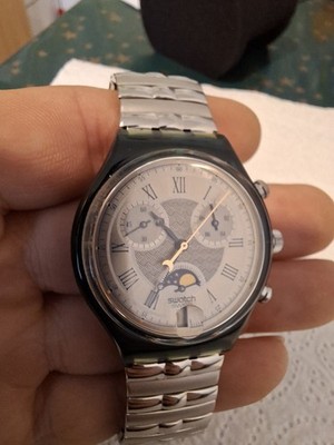 Swatch Chronograph Moon Date 1994 Vintage Quartz Uhr Armbanduhr