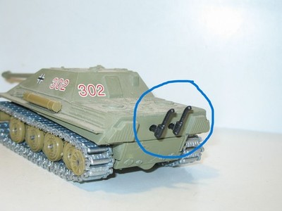 solido 2 x exhaust PAINTED METAL military tank jagdpanther panther S137