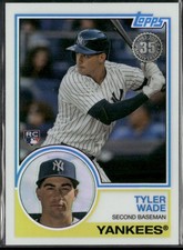 Tyler Wade Rookie RC Card 2018 Topps #97 Silver Pack Refractor New York Yankees. rookie card picture