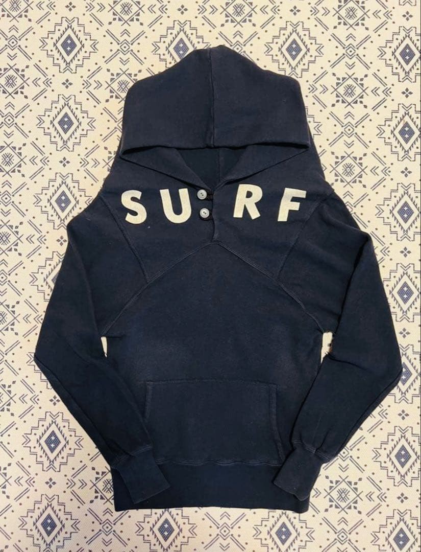 KAPITAL SURF Logo Hooded Parka Navy Size 0 - Gem