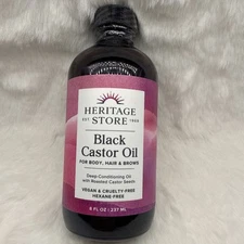 Heritage Store Black Castor Oil 8 fl.oz For Body, Hair & Brows - Exp: 11/2026