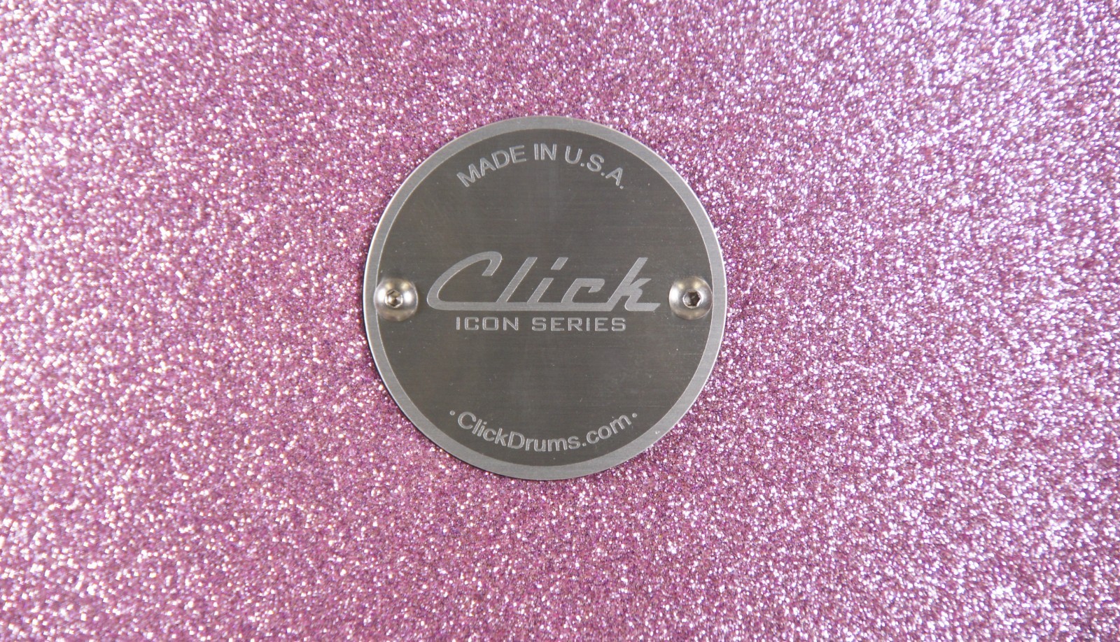 Click Icon 4pc Maple Drum Set Pink Satin Sparkle Finish Shell Pack 18 14 10 14