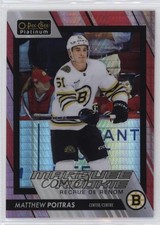 2023 O-Pee-Chee Platinum Marquee Rookies Red Prism 116/199 Matthew Poitras 18vw