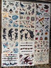 VTG Lot Of 80s-90s TATTOO Flash Prints Traditional, California Mixed Artist 15