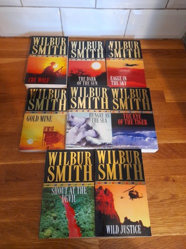 8x Wilbur Smith Book Set Ted Smart , Cry Wolf, Gold Mine, Eagle In The Sky Etc - Picture 2 of 13