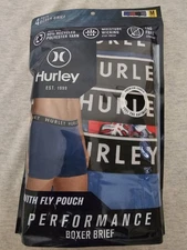 Hurley Men's 4-Pack Performance Boxer Brief Size Medium Multi-Color