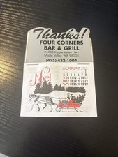 2001 Calendar 3x2 1/2" Maple Valley WA Four Corners Bar & Grill Vtg