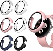 6 Pack Hard PC Case with Screen Protector for Google Pixel Watch 3 45mm