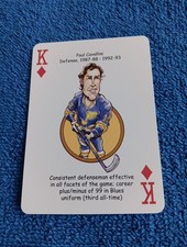 Paul Cavallini Card St. Louis Blues Hero Decks Playing Card Hockey Card NHL