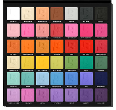 BEAUTY BAY Bright Matte 42 Farben Palette - Rainbow Neon Funky Electric Eyeshadow