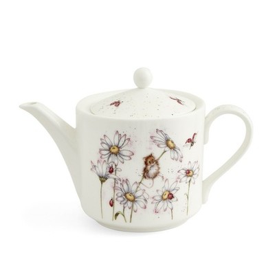 ROYAL WORCESTER  Wrendale Designs Teekanne / Teapot Mouse & Flower - WNQS3924-XT