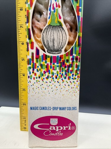 Vintage 12" Colorfall Magic Candle Drip Many Colors w/ Box Capri Candles - Picture 4 of 10