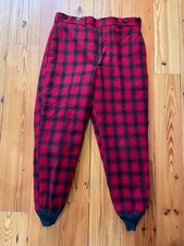 1960s-70s Vintage Woolrich Wool Pants 38 Buffalo Plaid Hunting