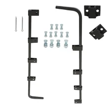 Steel Black Heavy Duty 30" Straight Mud Flap Hanger Semi Truck - Pair