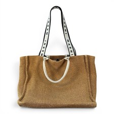 Marni Woven Raffia Tote Bag 18x13x8 Logo Shou...