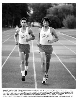 Robby Benson runs with Olympic gold medal winner Billy Mills on se- Old Photo