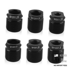 6PCS Shift Knob Adapter Set,M8/M10/M12/M14 Stick Shift Knob Thread Adapter for