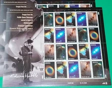 Two x 20 = 40 American Astronomer EDWIN POWELL HUBBLE 33¢ US Stamps. # 3384-3388