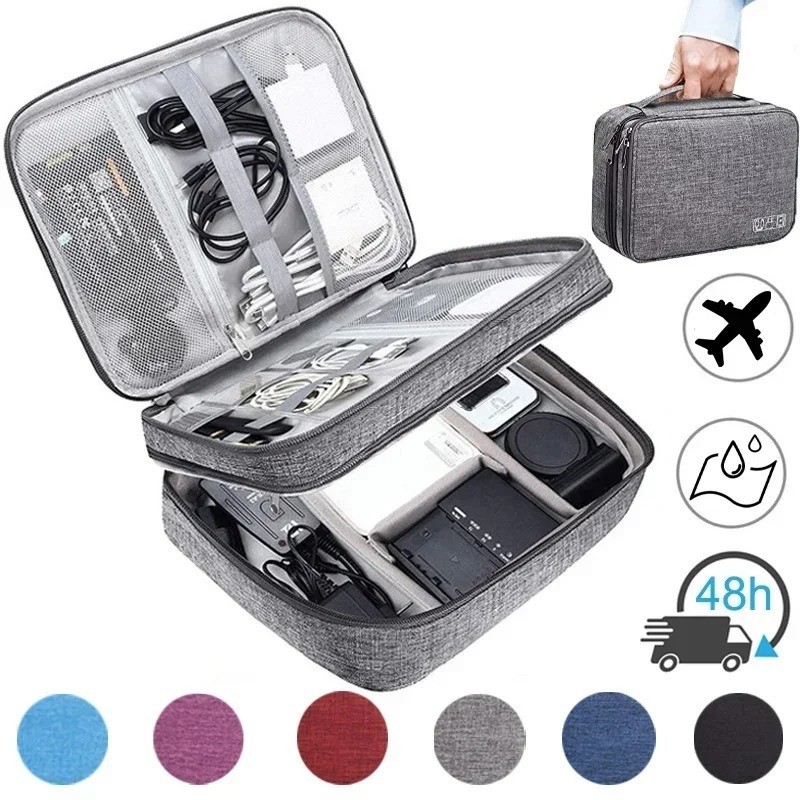 Travel Cable Bag Organizer Charger Storage Electronics USB Case Cord Accessories