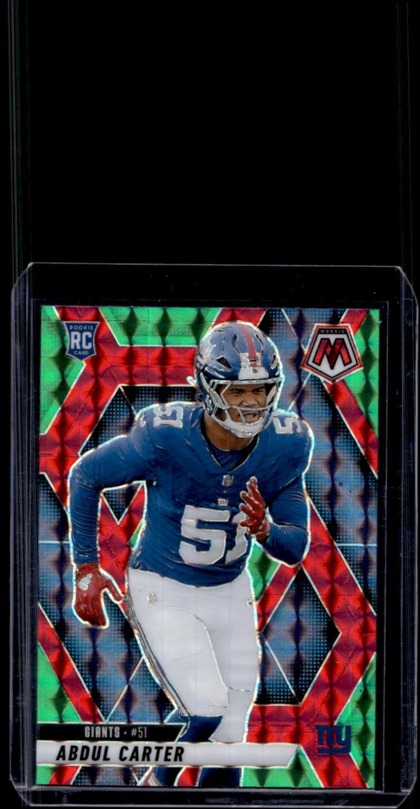 2025 Mosaic Abdul Carter Rookies RC Choice Red & Green Prizm #317 Giants
