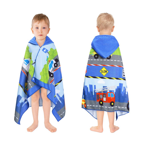 Hooded Bath Towels Beach Towel for Toddlers 3-10 Years Girls Boys Soft Swim P...