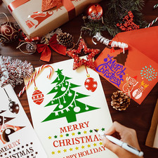 Reusable Christmas Stencils - 15 Pcs A4 Window Stencils for Painting on Wood ...