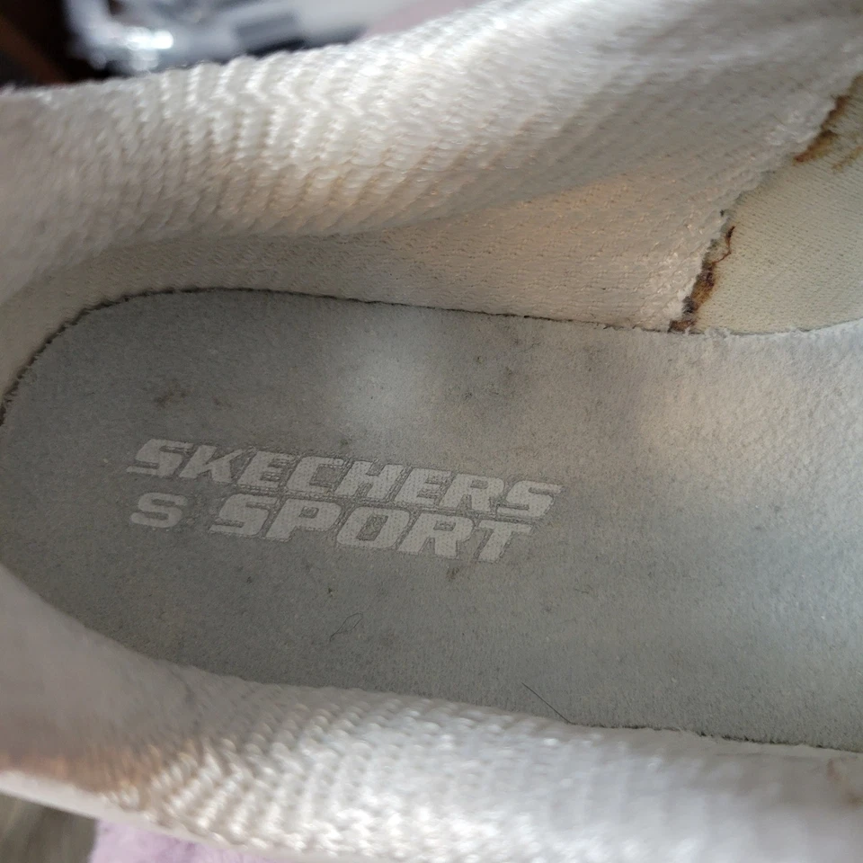 Skechers Sneaker Womens 7 White Premium Sport Athletic Laced Up Casual 1728 - Image 2 of 4