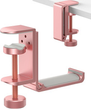 Headphone Stand Aluminum Headset Holder Clamp Mount Under Desk Foldable Space