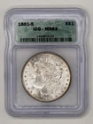 1881S Morgan dollar ICG MS63 with reverse toning