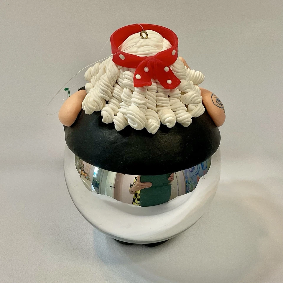 Noel Department 56 Motociclista Santa Adorno de Navidad con Etiqueta Sin Caja 6” x 4” Foto 4 de 4