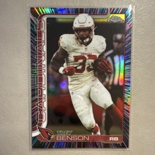 2025 Topps Chrome Trey Benson Neon Pulse #7 Arizona Cardinals 