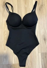 NEW SKIMS Ultimate Body Push-Up Thong Bodysuit in Onyx Size XS